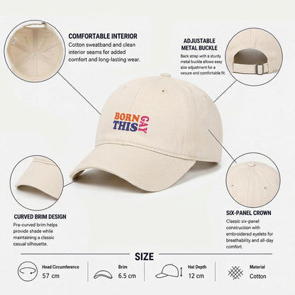 BORN THIS GAY Embroidered Cap ~ GAYSBIE