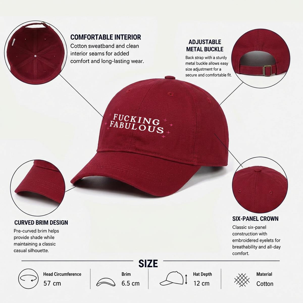 FUCKING FABULOUS Embroidered Cap ~ GAYSBIE