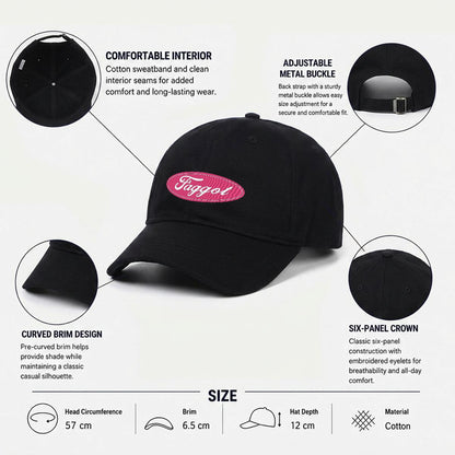 Faggot Embroidered Cap - Alternative Queer Baseball Hat USA Online