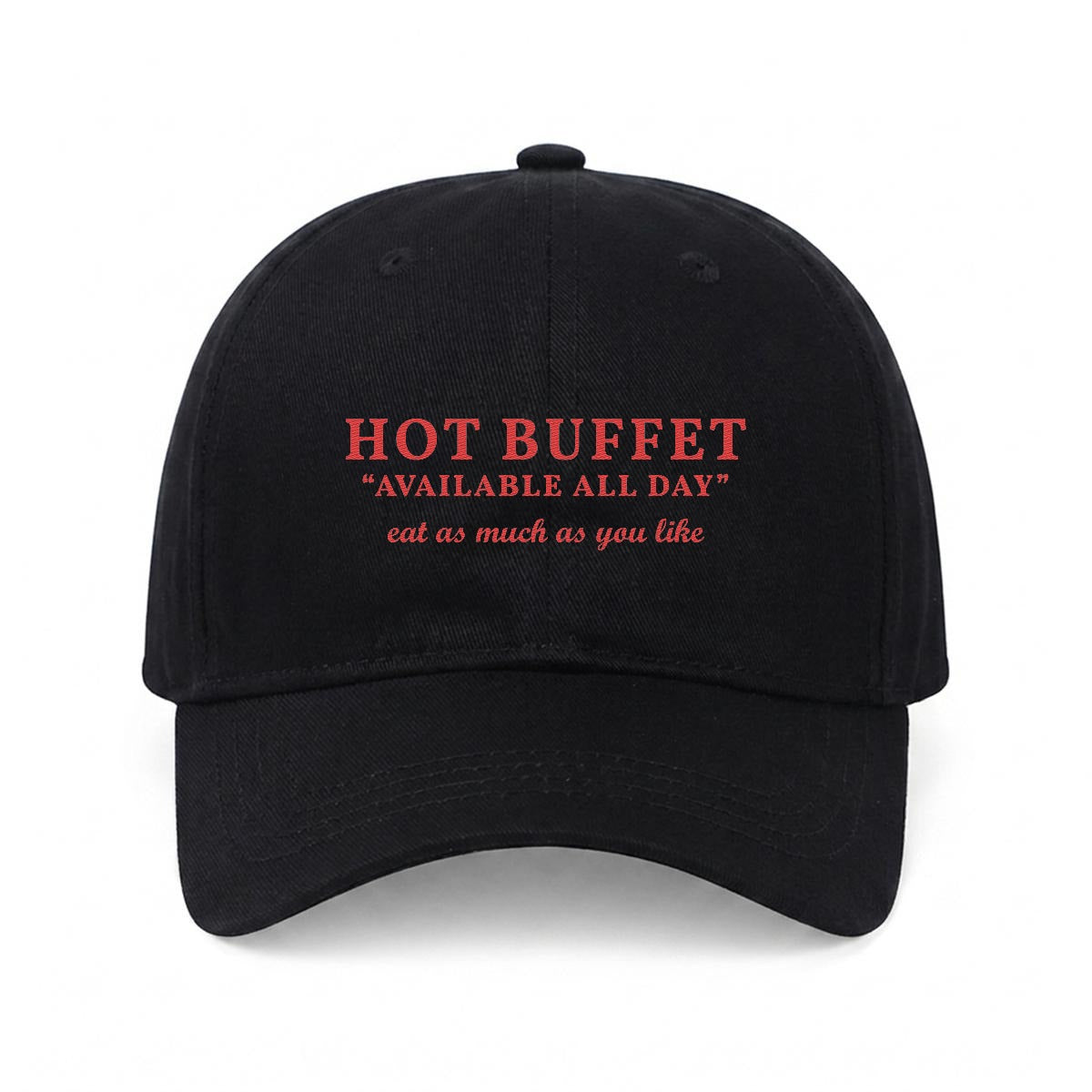 HOT BUFFET Embroidered Cap - Black Adjustable Hat By GAYSBIE