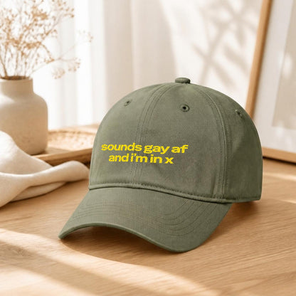 sounds gay af Embroidered Cap ~ GAYSBIE