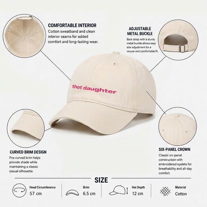 thot daughter Embroidered Cap ~ GAYSBIE