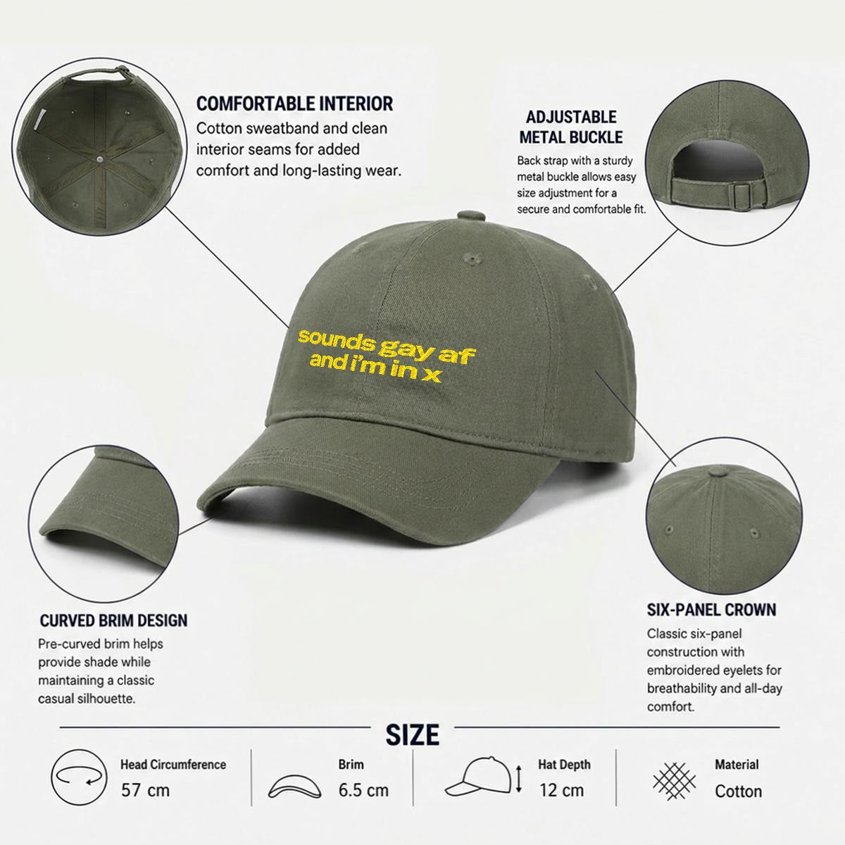 sounds gay af Embroidered Cap ~ GAYSBIE