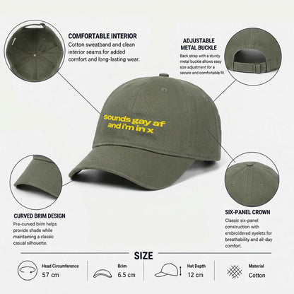 sounds gay af Embroidered Cap ~ GAYSBIE