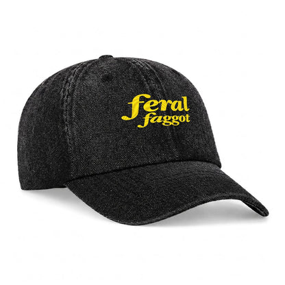 feral foggot Embroidered Cap ~ GAYSBIE