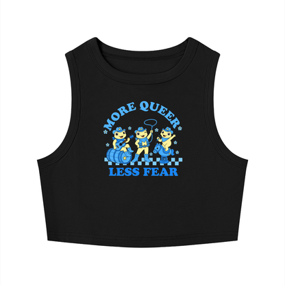 MORE QUEER LESS FEAR Crop Tank ~ GAYSBIE