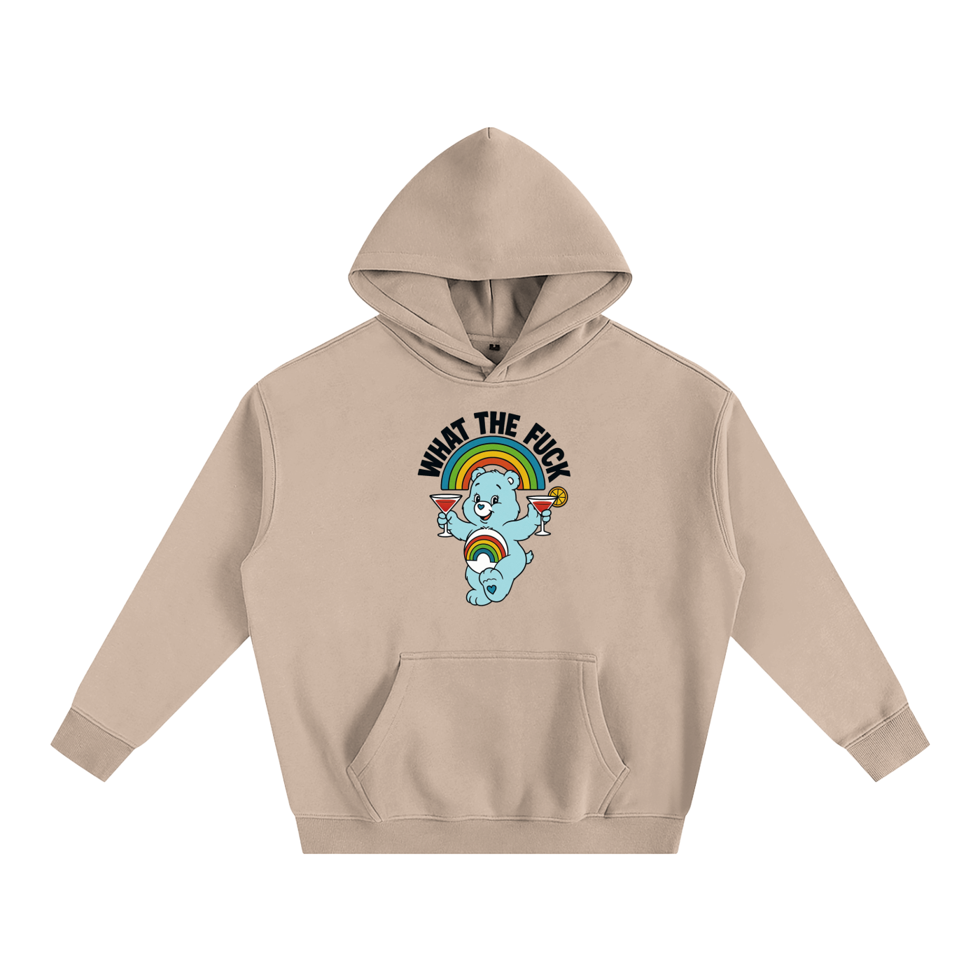 WHAT THE FUCK BEAR Heavy Fleece Hoodie ~ GAYSBIE