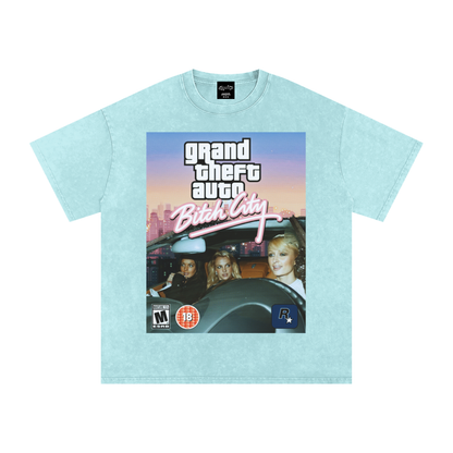 Grand Theft Auto Paris Lindsey Britney Oversize Signature Tee ~ GAYSBIE
