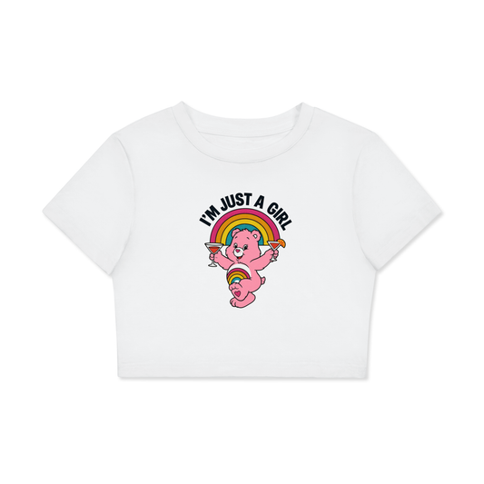 I'M JUST A GIRL BEAR Crop Tee ~ GAYSBIE