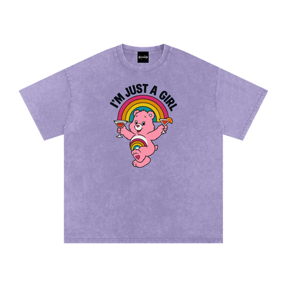 I'M JUST A GIRL BEAR Premium Oversized Tee ~ GAYSBIE
