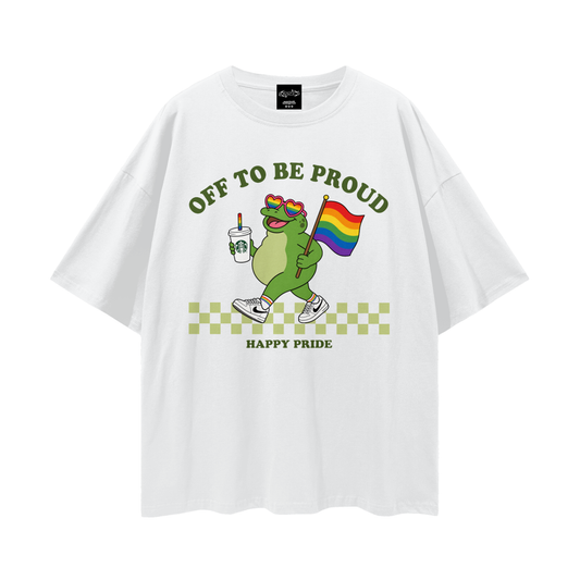 OFF TO BE PROUD Oversize Loose Drop Shoulder Tee ~ GAYSBIE