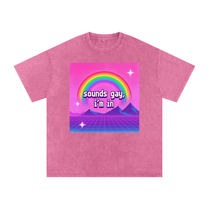 Sounds Gay Premium Oversized Tee ~ GAYSBIE