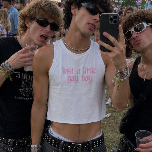 just a little gayboy Crop Tank ~ GAYSBIE