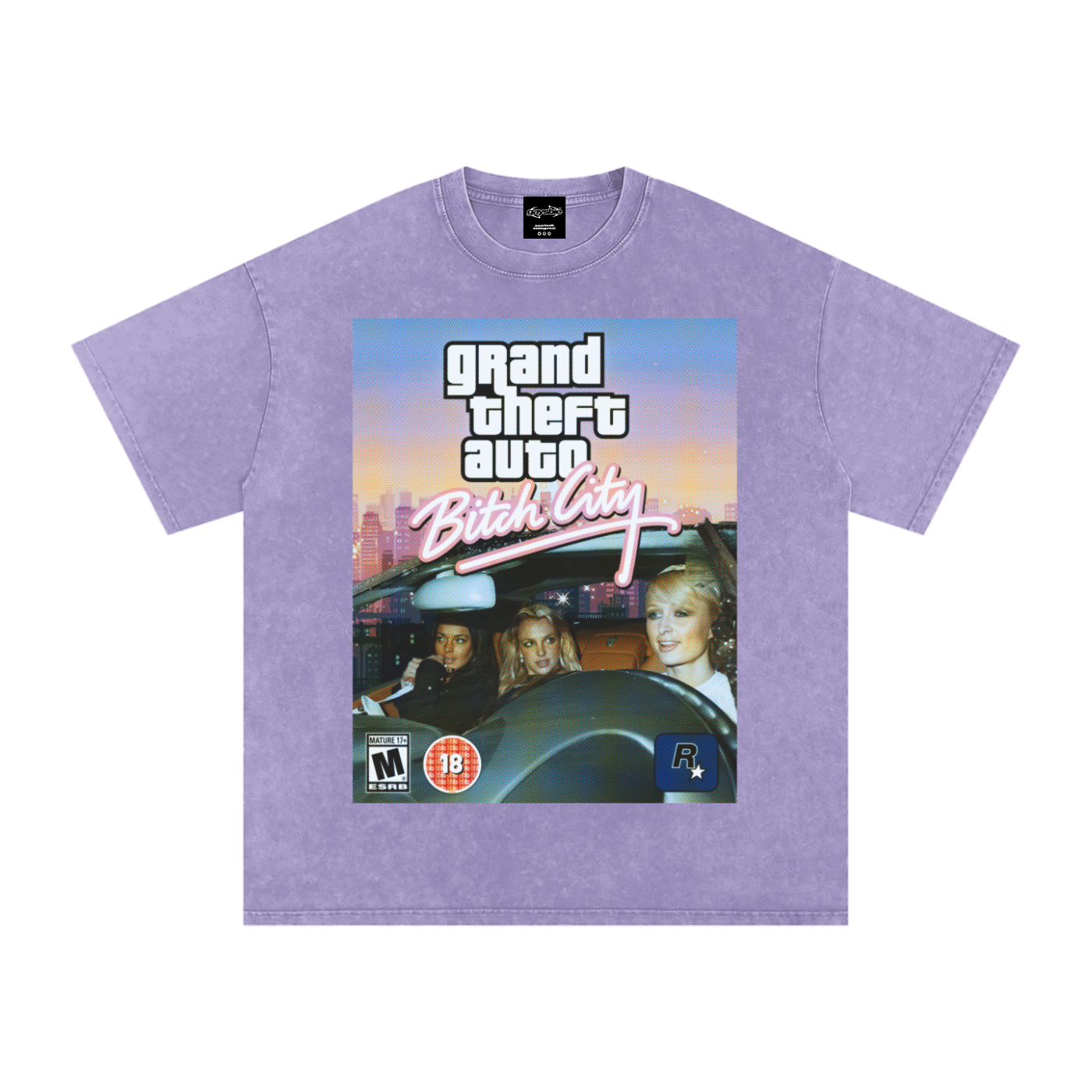 Grand Theft Auto Paris Lindsey Britney Oversize Signature Tee ~ GAYSBIE