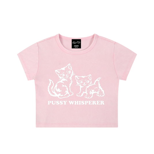 PUSSY WHISPERER Fitted Wash Crop ~ GAYSBIE