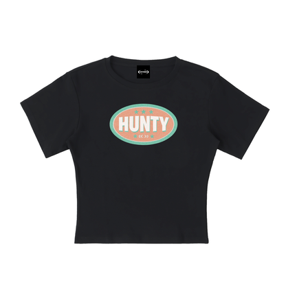 HUNTY BADGE Baby Tee ~ GAYSBIE