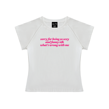 sorry for being so sexy and funny Short Sleeve Crop ~ GAYSBIE