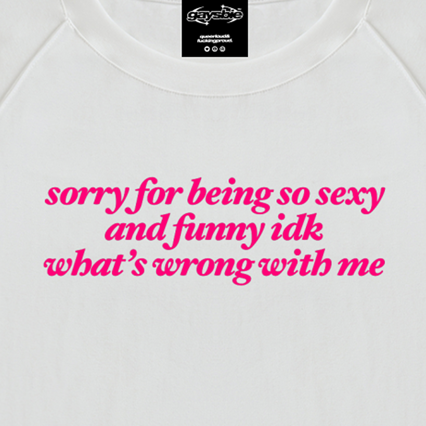 sorry for being so sexy and funny Short Sleeve Crop ~ GAYSBIE