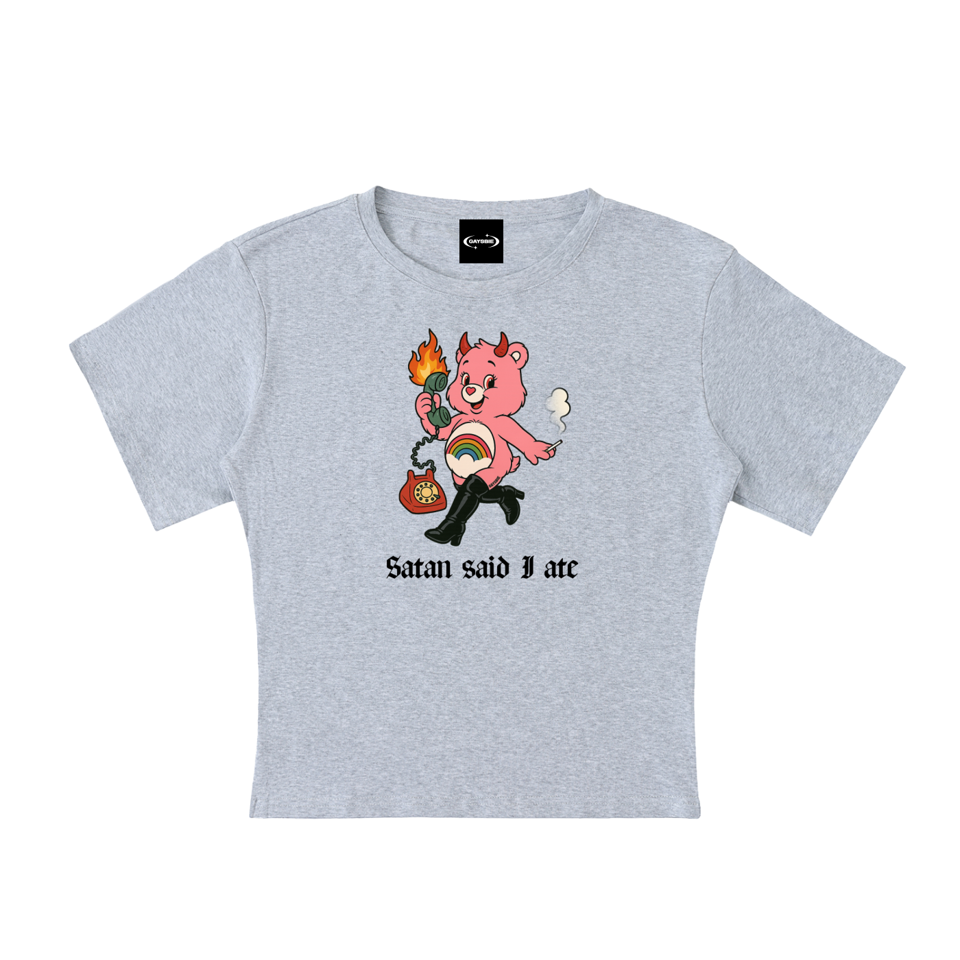 SATAN SAID I ATE BEAR Baby Tee ~ GAYSBIE
