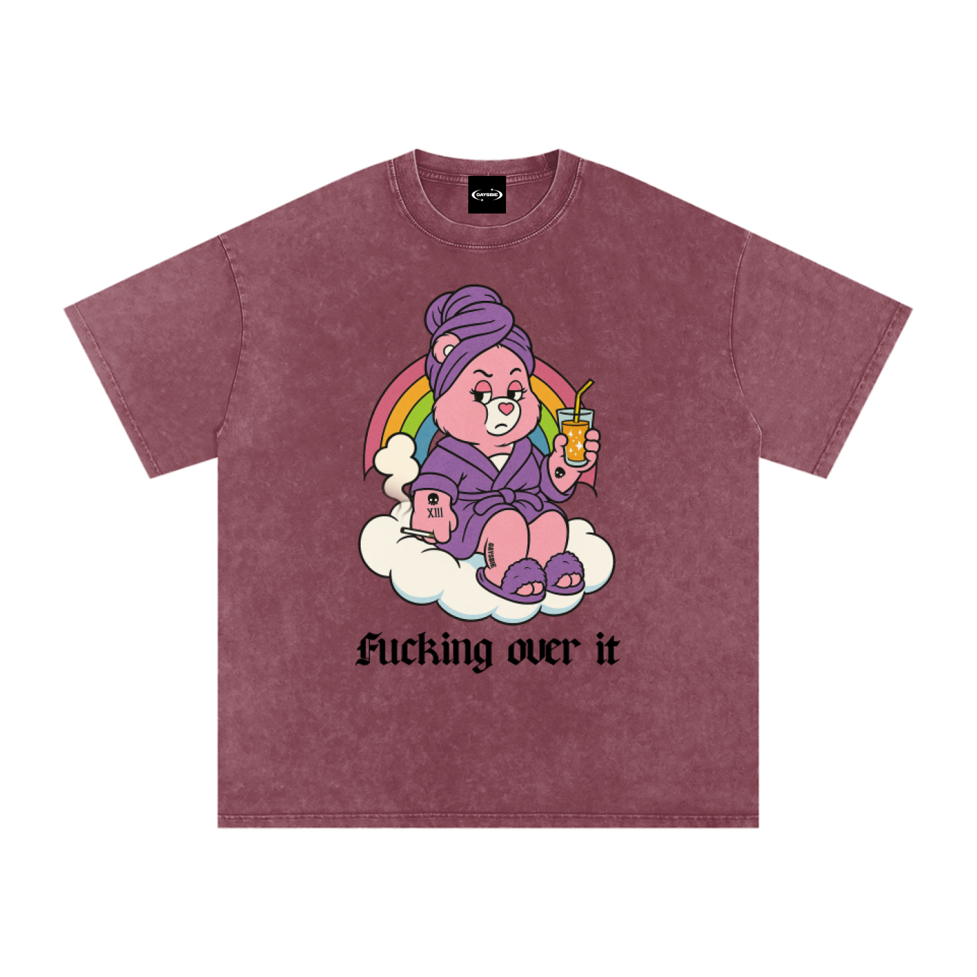 FUCKING OVER IT BEAR Premium Oversized Tee ~ GAYSBIE