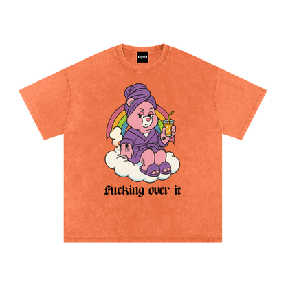 FUCKING OVER IT BEAR Premium Oversized Tee ~ GAYSBIE