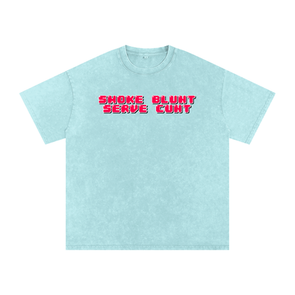 SMOKE BLUNT SERVE CUNT Premium Oversized Tee ~ GAYSBIE
