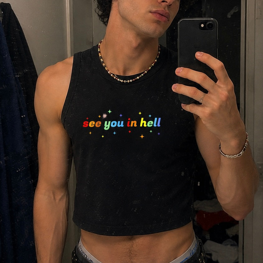 See you in hell Crop Tank ~ GAYSBIE