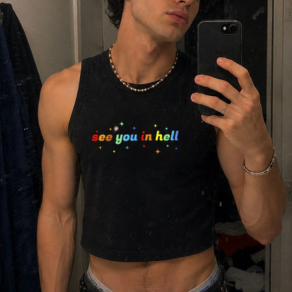 See you in hell Crop Tank ~ GAYSBIE