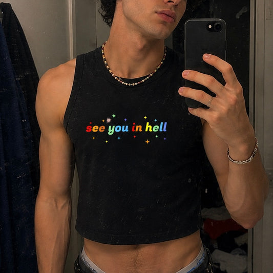 See you in hell Crop Tank ~ GAYSBIE