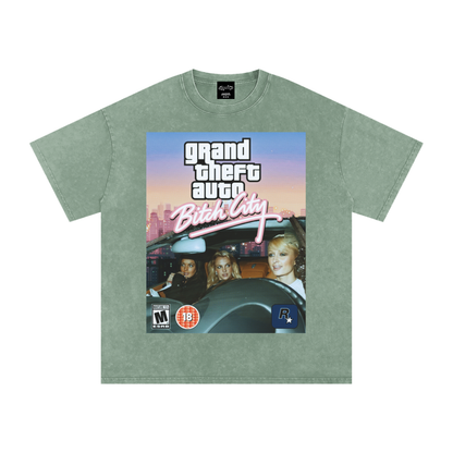 Grand Theft Auto Paris Lindsey Britney Oversize Signature Tee ~ GAYSBIE