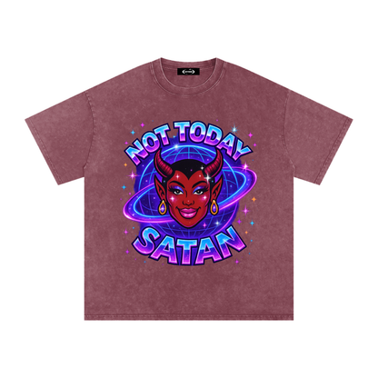 NOT TODAY SATAN Premium Oversized Tee ~ GAYSBIE