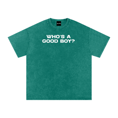 WHO'S A GOOD BOY Premium Oversized Tee ~ GAYSBIE