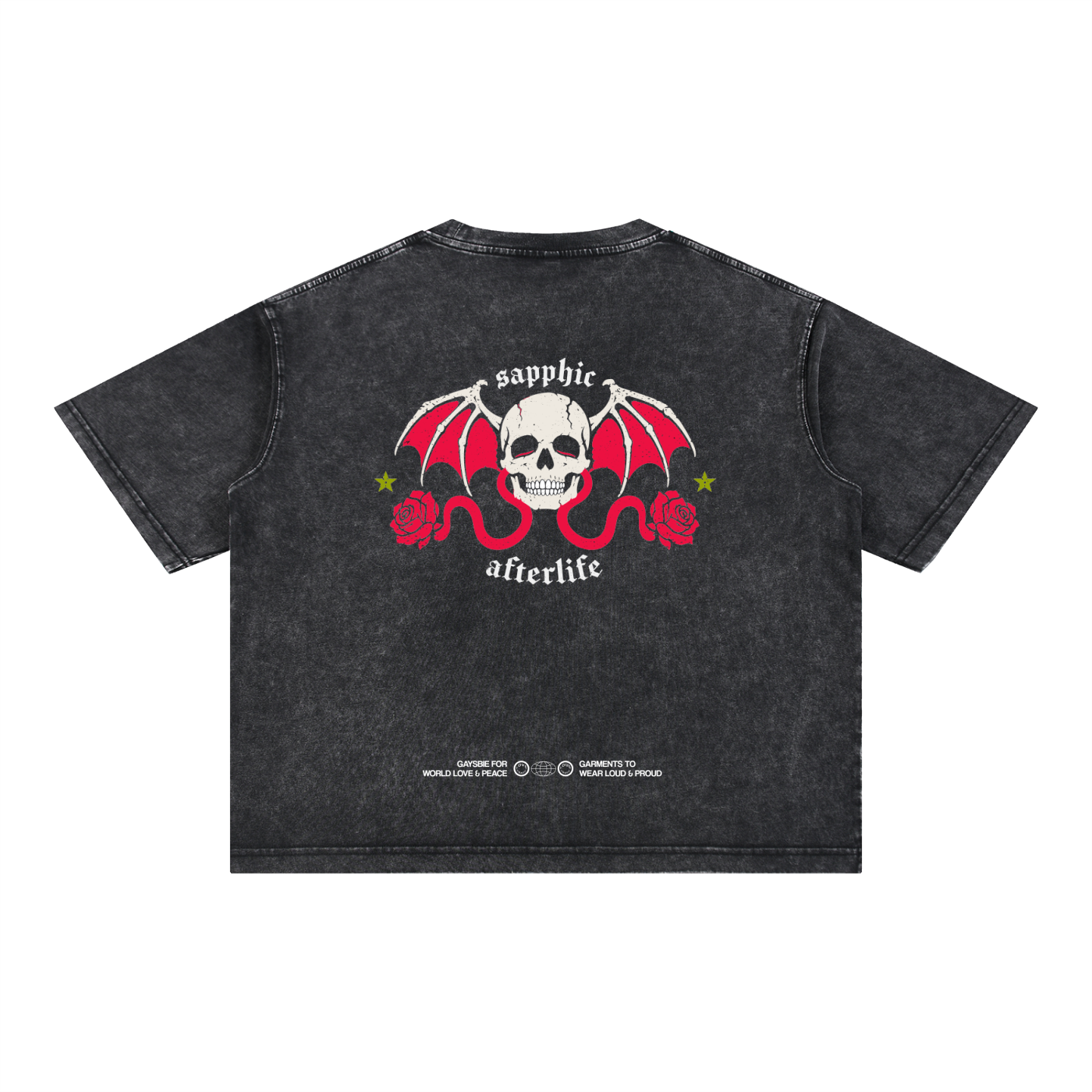 sapphic afterlife goth Wash Crop ~ GAYSBIE