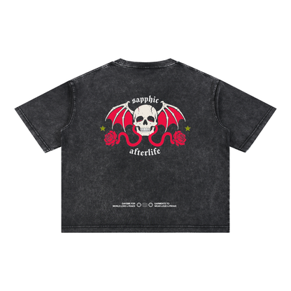 sapphic afterlife goth Wash Crop ~ GAYSBIE