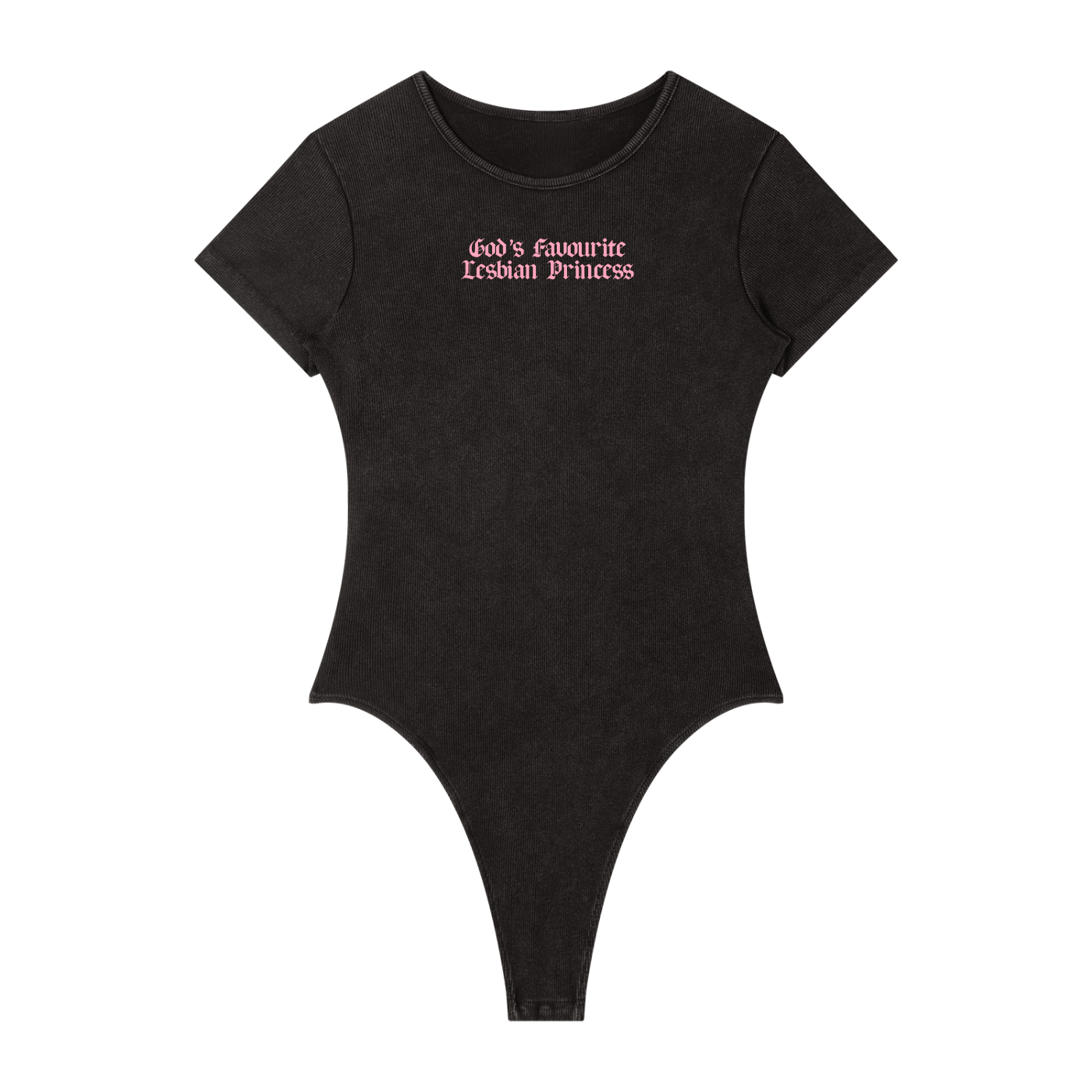 God's Favourite Lesbian Princess Washed Bodysuit ~ GAYSBIE