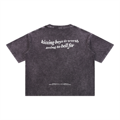 KISSING BOYS IS WORTH GOING TO HELL FOR Tee ~ GAYSBIE
