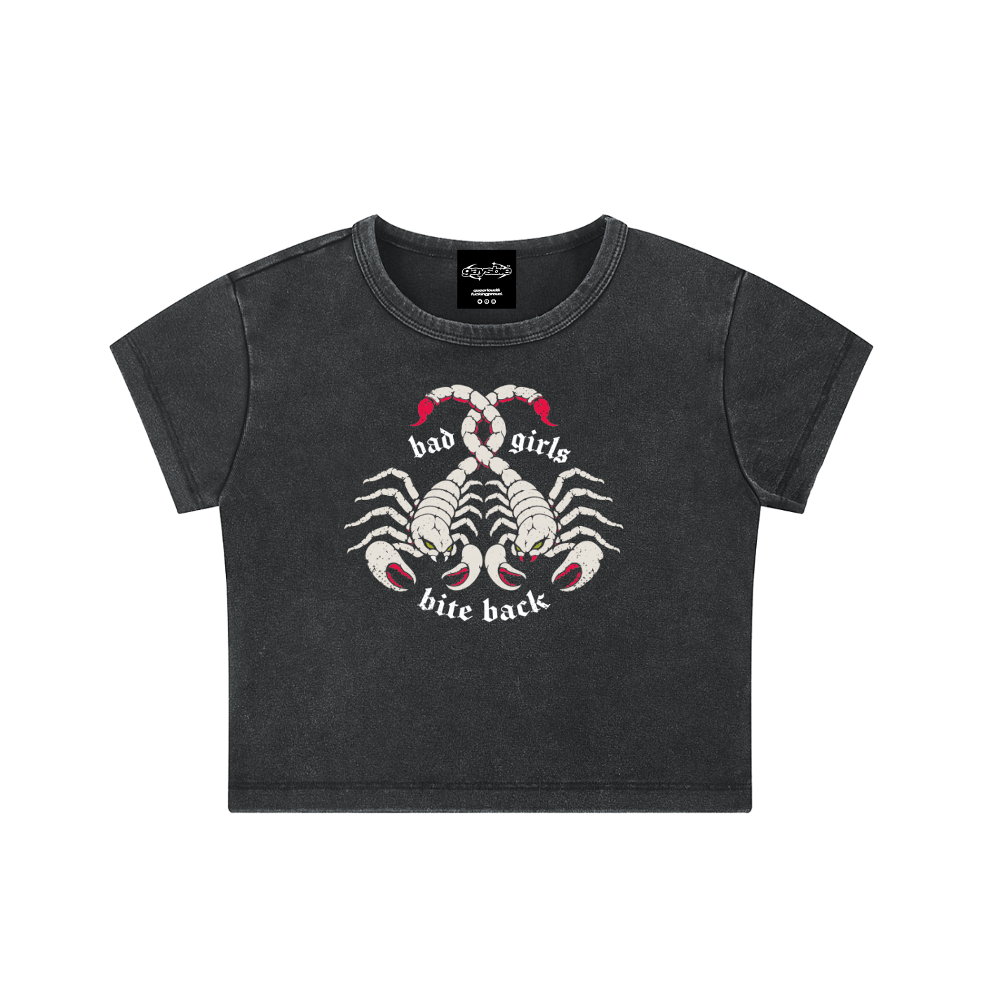 bad girls bite back goth Wash Crop ~ GAYSBIE