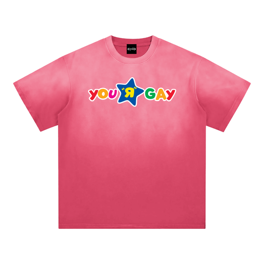 YOU R GAY Sunfade Premium Oversized Tee ~ GAYSBIE