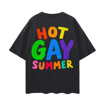 HOT GAY SUMMER Oversize Loose Drop Shoulder Tee ~ GAYSBIE
