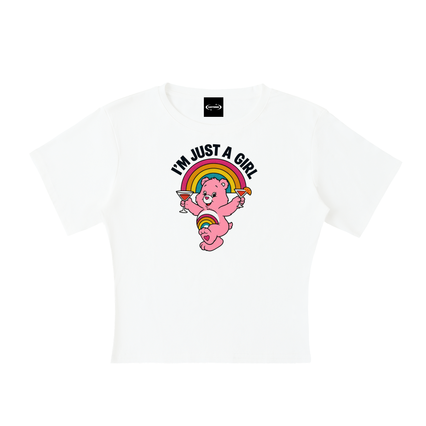 I'M JUST A GIRL BEAR Baby Tee ~ GAYSBIE
