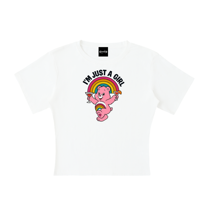 I'M JUST A GIRL BEAR Baby Tee ~ GAYSBIE