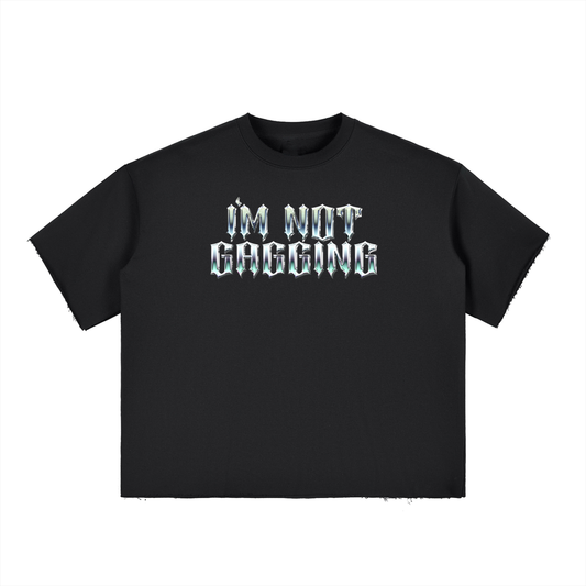 GAGGING Heavy Boxy Raw-Edge Tee ~ GAYSBIE