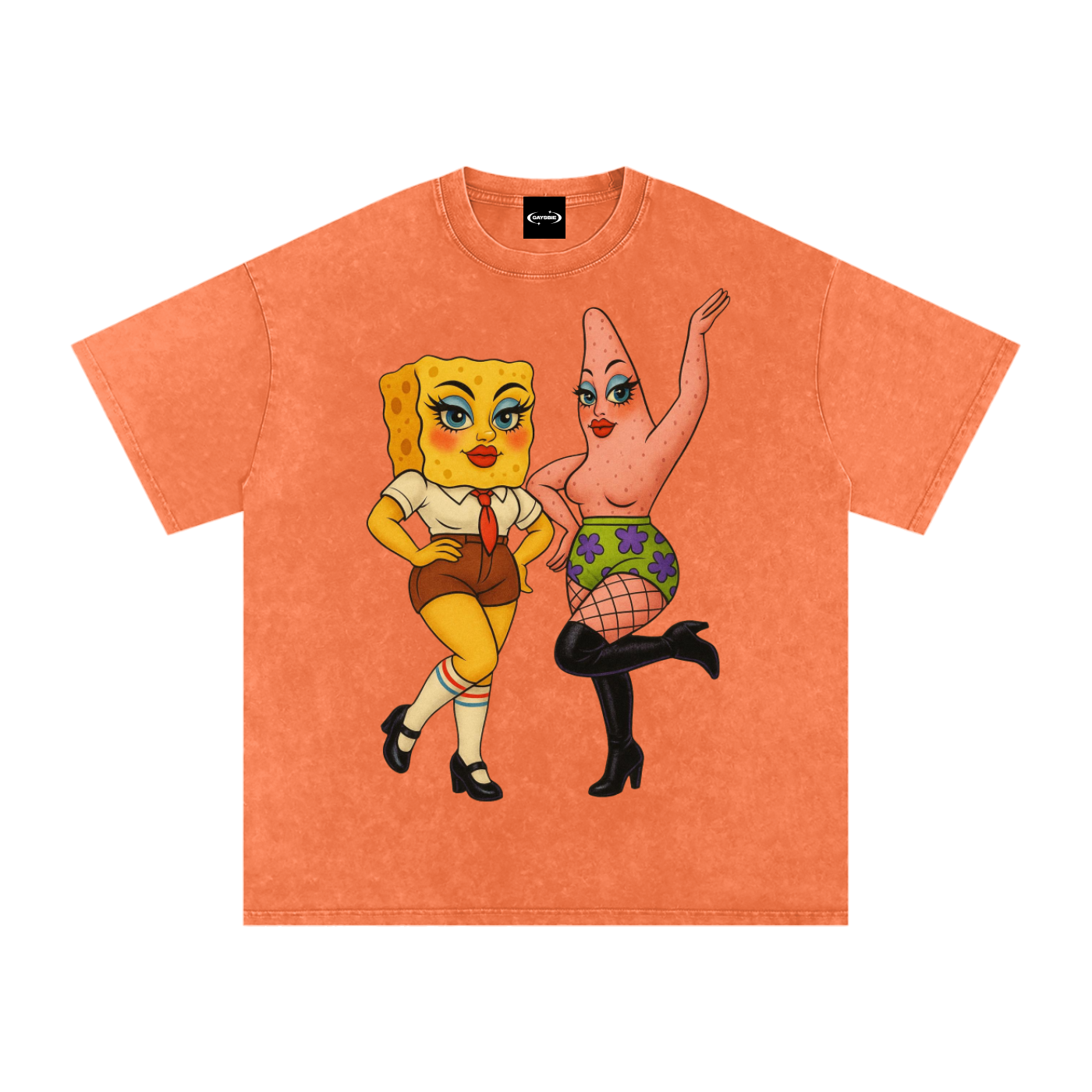 Snow Washed Oversized Cotton T-Shirt