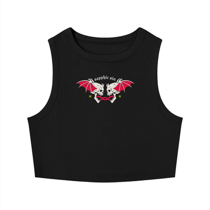 Sapphic Sin Goth Crop Tank Top USA - Lesbian Streetwear GAYSBIE