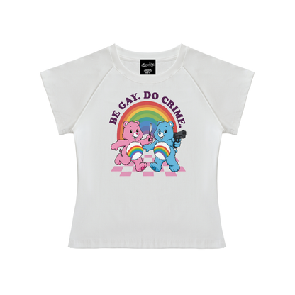 BE GAY. DO CRIME. Short Sleeve Crop ~ GAYSBIE