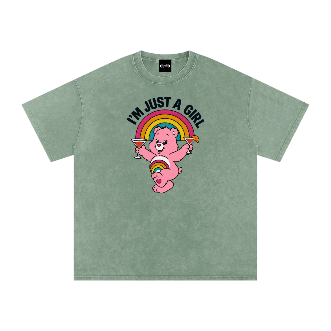 I'M JUST A GIRL BEAR Premium Oversized Tee ~ GAYSBIE