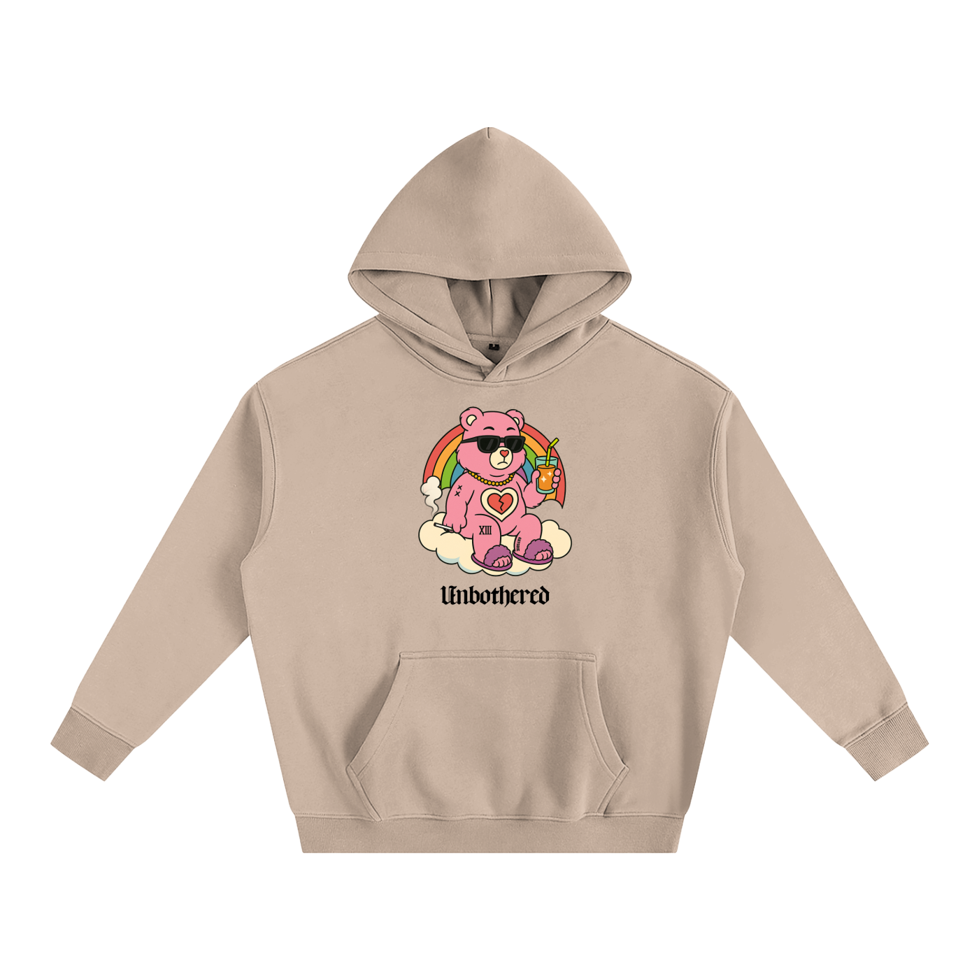 UNBOTHERED BEAR Heavy Fleece Hoodie ~ GAYSBIE
