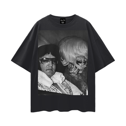 Trixie Mattel & Elvis Presley Oversize Loose Drop Shoulder Tee ~ GAYSBIE