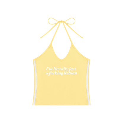 i'm literally just a fucking lesbian Crop Tank ~ GAYSBIE