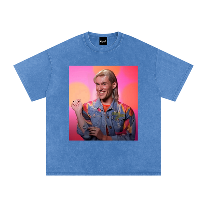 PLANE MEATING Face Mash-Up Premium Oversized Tee ~ GAYSBIE